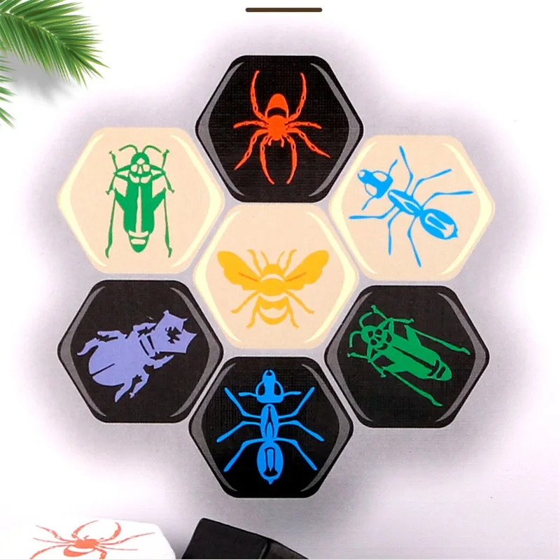 Board Game For 2 People - บัก Hive Chess สนุกกับผู้เล่น2คนเกมกระดานความบันเทิงของเล่นเพื่อการศึกษาที่ทำจากไม้สำหรับการสังสรรค์ในครอบครัวเพื่อนๆเป็นของขวัญพร้อมกล่อง