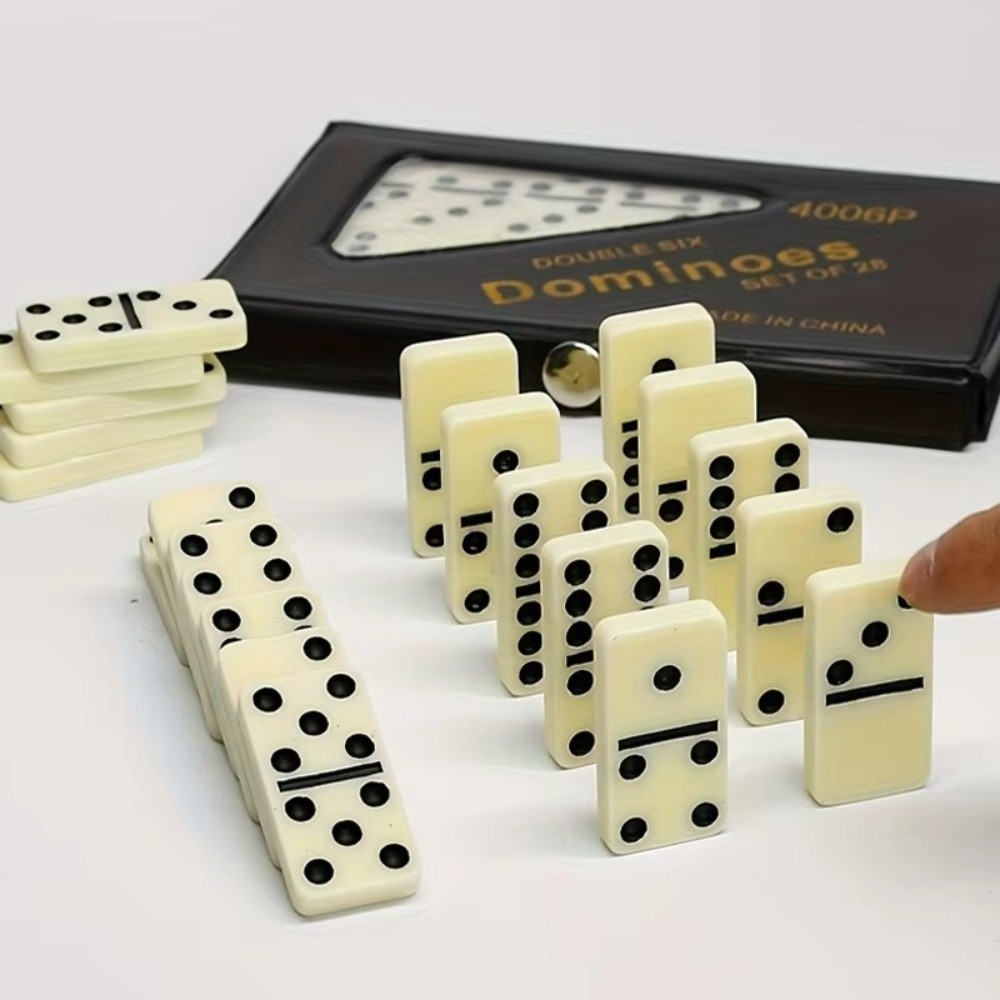 Board Game For 2 People - 28 ชิ้น ชุดโดมิโน ดับเบิ้ล ซิกซ์ ความบันเทิง