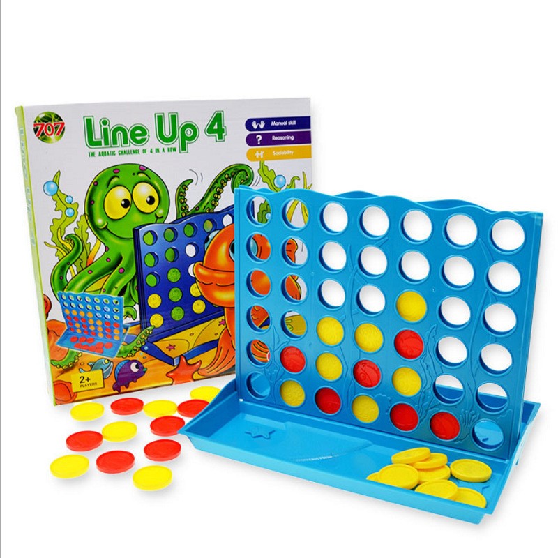Board Game Live - เกมกระดาน 3D สี่แถวสำหรับเด็ก ของเล่นบนโต๊ะที่ช่วยเสริมสร้างความสัมพันธ์ระหว่างพ่อแม่และลูก ของเล่นเสริมสร้างความสนุกสนานในครอบครัว ของขวัญเพื่อการเรียนรู้สำหรับเด็กอายุ