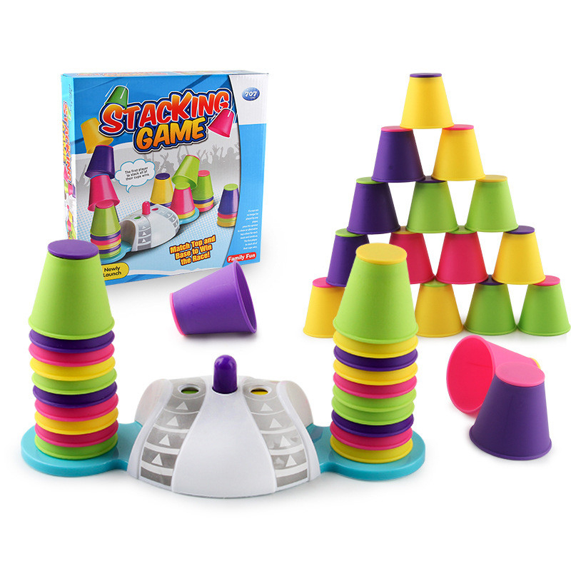 Board Game Zone - เซ็ตของเล่นกีฬาเกมแบบมีสายแก้วพับได้สำหรับครอบครัวกระดานฝึกตรรกะสูงเกมฝึกแบบจัดการแข่งขันความเร็วด้วยมือ
