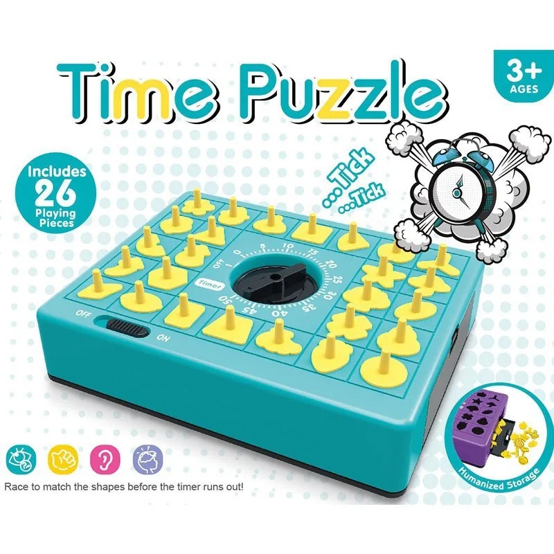 Board Game Zone - ของเล่นโต๊ะปริศนาจับคู่สำหรับเด็ก ชุดของเล่นถาดป๊อปอัพพร้อมตัวจับเวลา เกมเสริมพัฒนาการสำหรับเด็ก เกมปาร์ตี้สำหรับครอบครัว