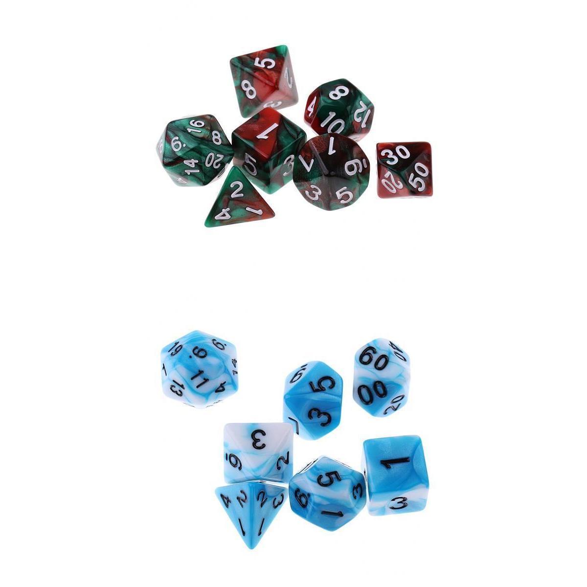 ชุดลูกเต๋าอะคริลิกทรงหลายเหลี่ - Board Game Roleplay บทวิจารณ์และราคา