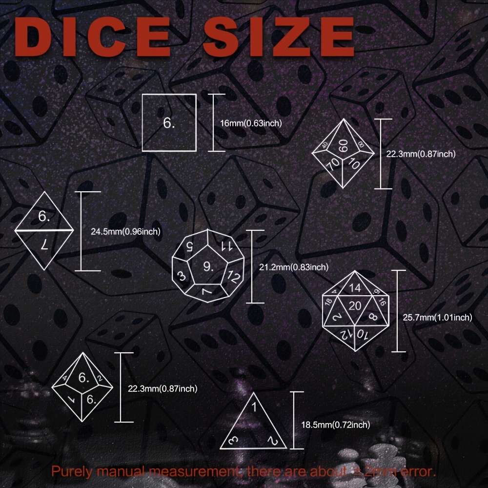 7 ชิ้น ลูกเต๋าหลายเหลี่ยม DND  - Dice Set Polyhedral บทวิจารณ์และราคา