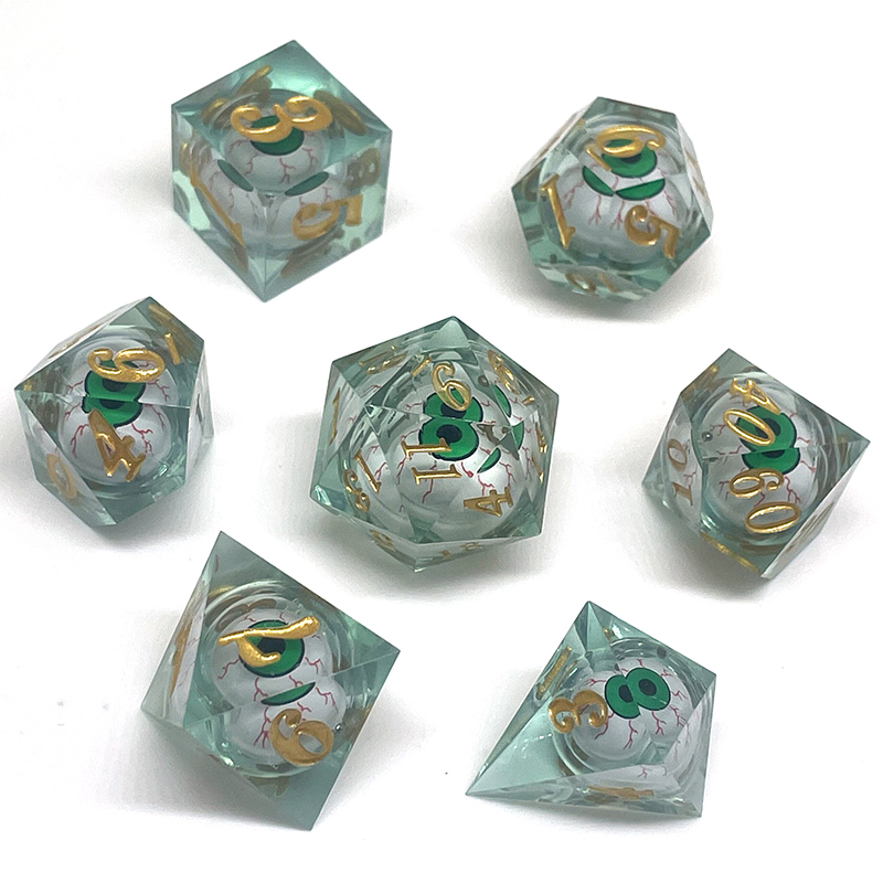 ชุดลูกเต๋าเรซินเหลว7ชิ้นพิมพ์ห - Dice Set Polyhedral บทวิจารณ์และราคา