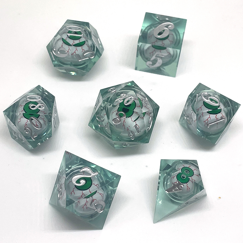 ชุดลูกเต๋าเรซินเหลว7ชิ้นพิมพ์ห - Dice Set Polyhedral บทวิจารณ์และราคา