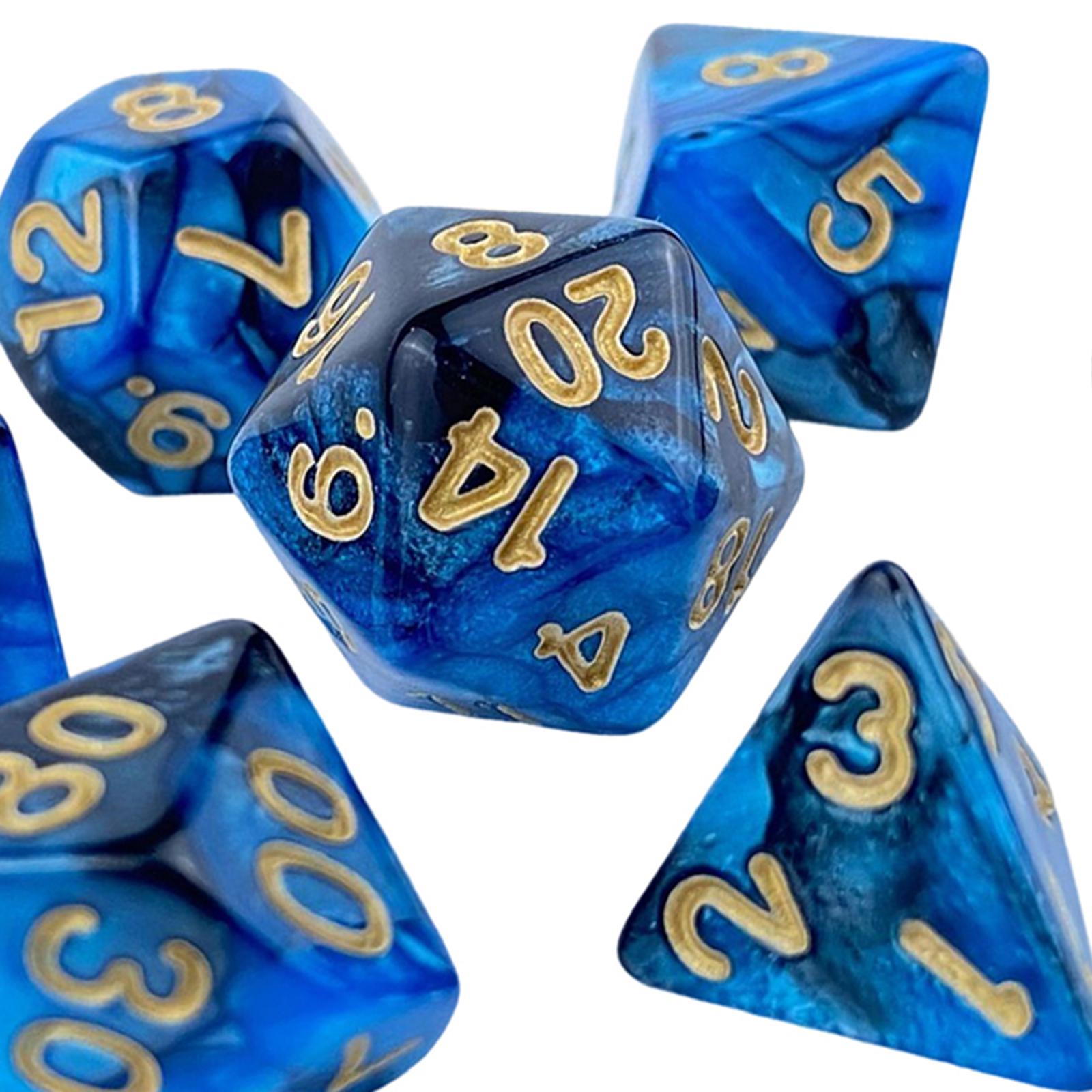 ชุดลูกเต๋าหลายหน้าอะคริลิกแบบไ - Dice Set Polyhedral บทวิจารณ์และราคา