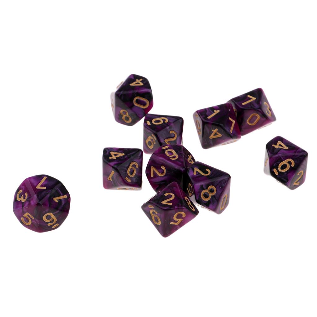 ชุดลูกเต๋า 10 ด้าน โปร่งแสง ขน - Board Game Roleplay บทวิจารณ์และราคา