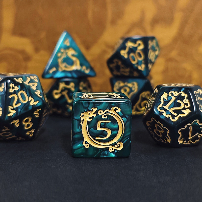ชุดลูกเต๋า DND 7 ชิ้น ลายมังกร - Dice Set Polyhedral บทวิจารณ์และราคา