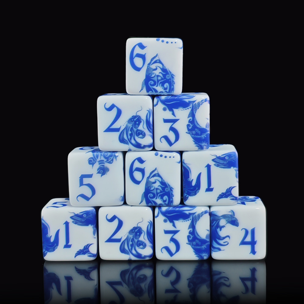 12 ชิ้น ลูกเต๋า 6 ด้าน ลายปลาค - Board Game Live บทวิจารณ์และราคา