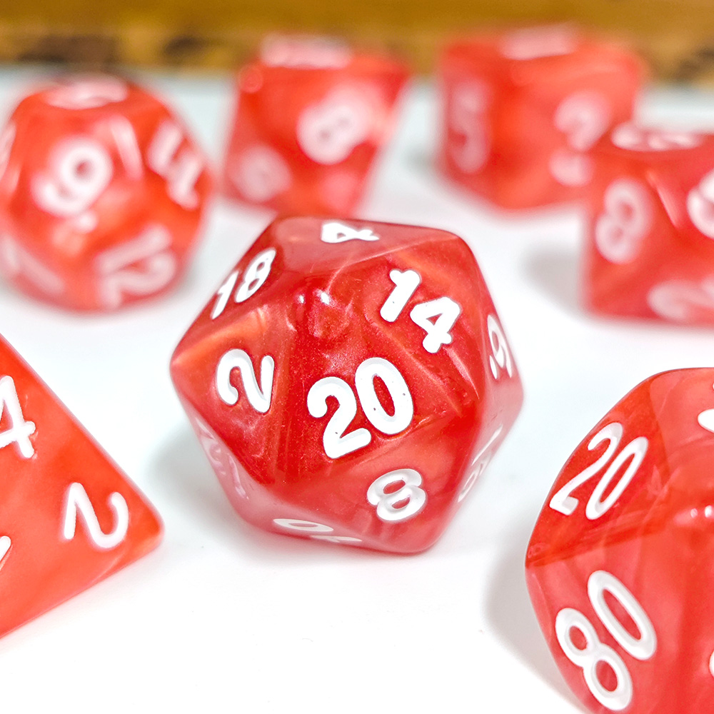 ชุดลูกเต๋าไข่มุก 7 ชิ้น/ชุด ลู - Dice Set Polyhedral บทวิจารณ์และราคา