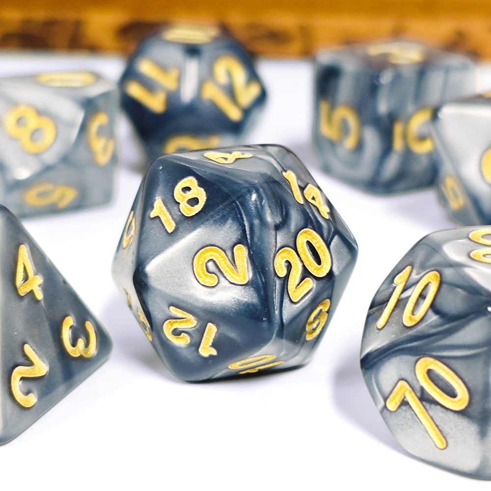 ชุดลูกเต๋าไข่มุก 7 ชิ้น/ชุด ลู - Dice Set Polyhedral บทวิจารณ์และราคา