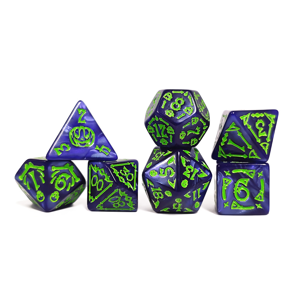 ชุดลูกเต๋าคธูลูสีน้ำเงินเข้มแล - Dice Set Polyhedral บทวิจารณ์และราคา