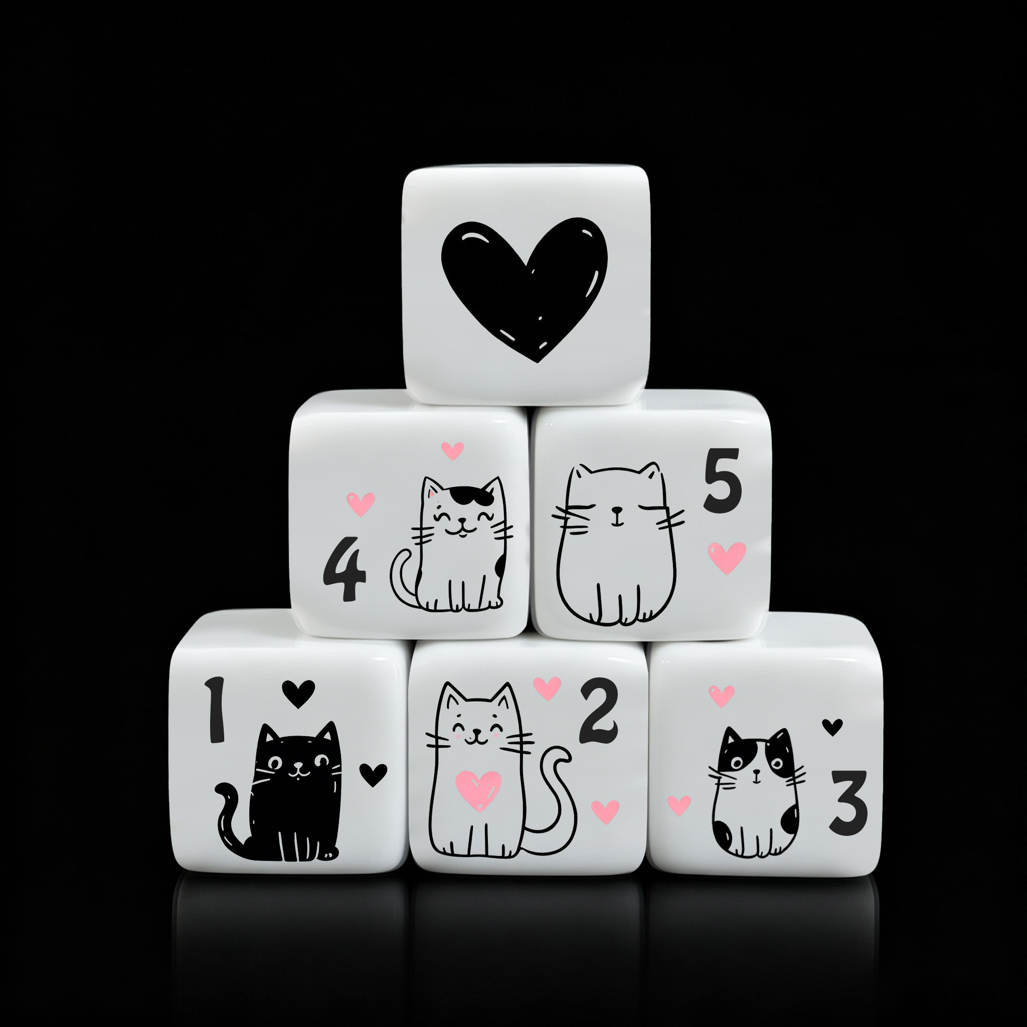 12 ชิ้น/ชุด ลูกเต๋ารูปแมวน่ารั - Board Game Zone บทวิจารณ์และราคา