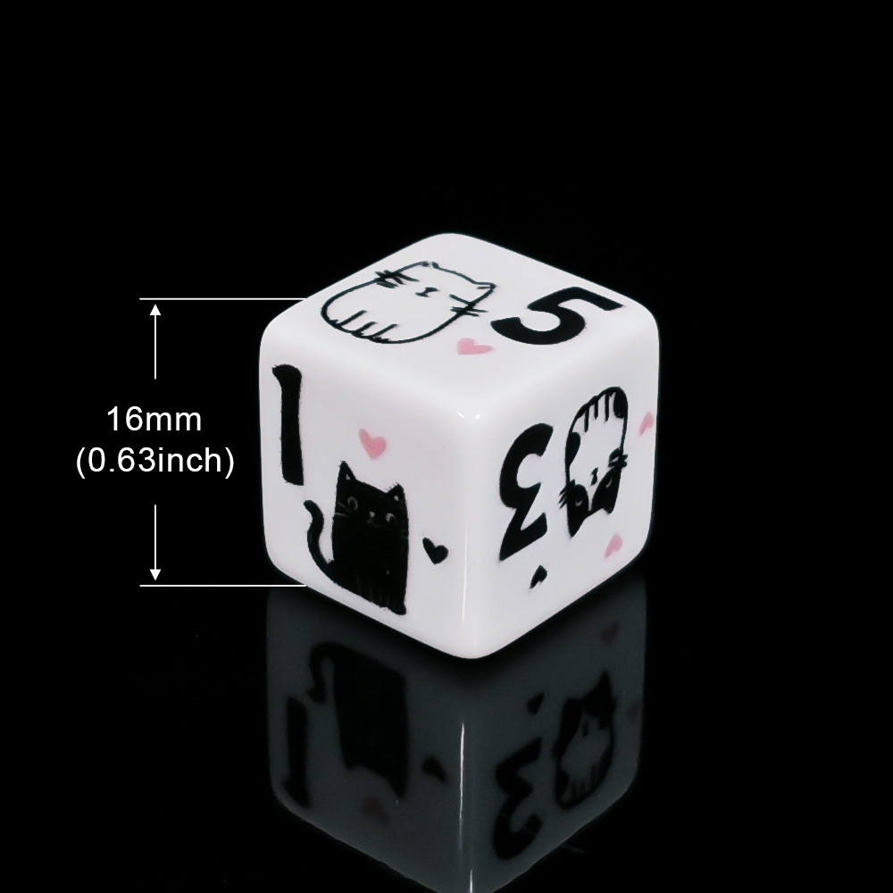 12 ชิ้น/ชุด ลูกเต๋ารูปแมวน่ารั - Board Game Zone บทวิจารณ์และราคา