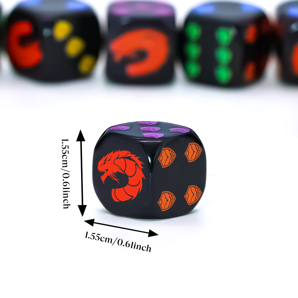 ชุดลูกเต๋า 6 ชิ้น ลายตราโล่ห์ม - Dice Set Polyhedral บทวิจารณ์และราคา