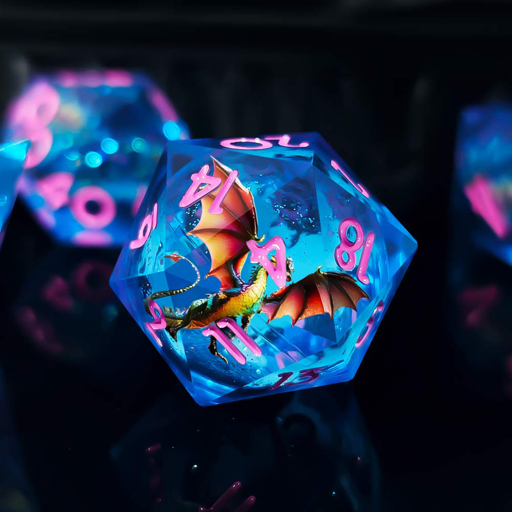ชุดลูกเต๋าดราก้อนลิควิดคอร์ -  - Dice Set Polyhedral บทวิจารณ์และราคา