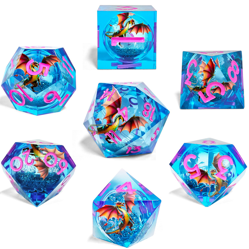 ชุดลูกเต๋าดราก้อนลิควิดคอร์ -  - Dice Set Polyhedral บทวิจารณ์และราคา