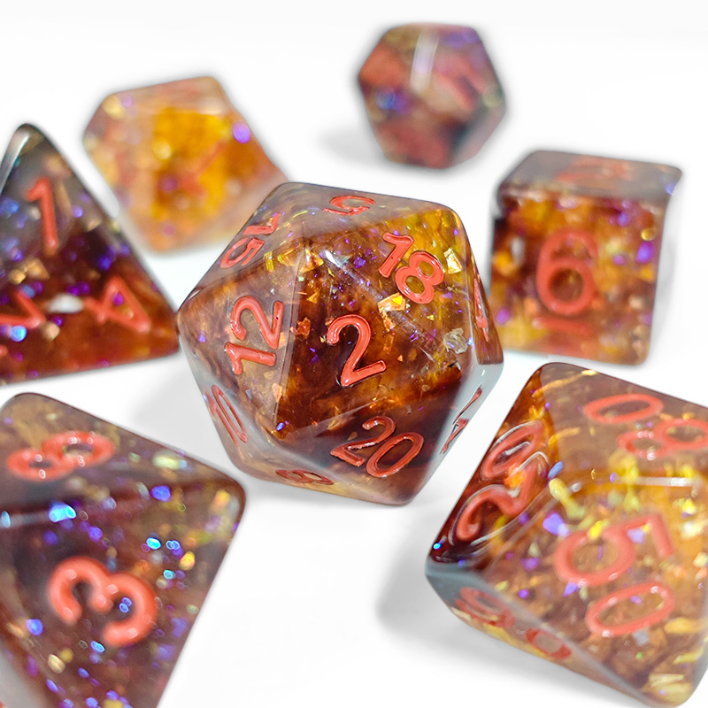 ชุดลูกเต๋าเรซิ่นทรงหลายเหลี่ยม - Dice Set Polyhedral บทวิจารณ์และราคา